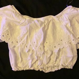 Off shoulder crop top